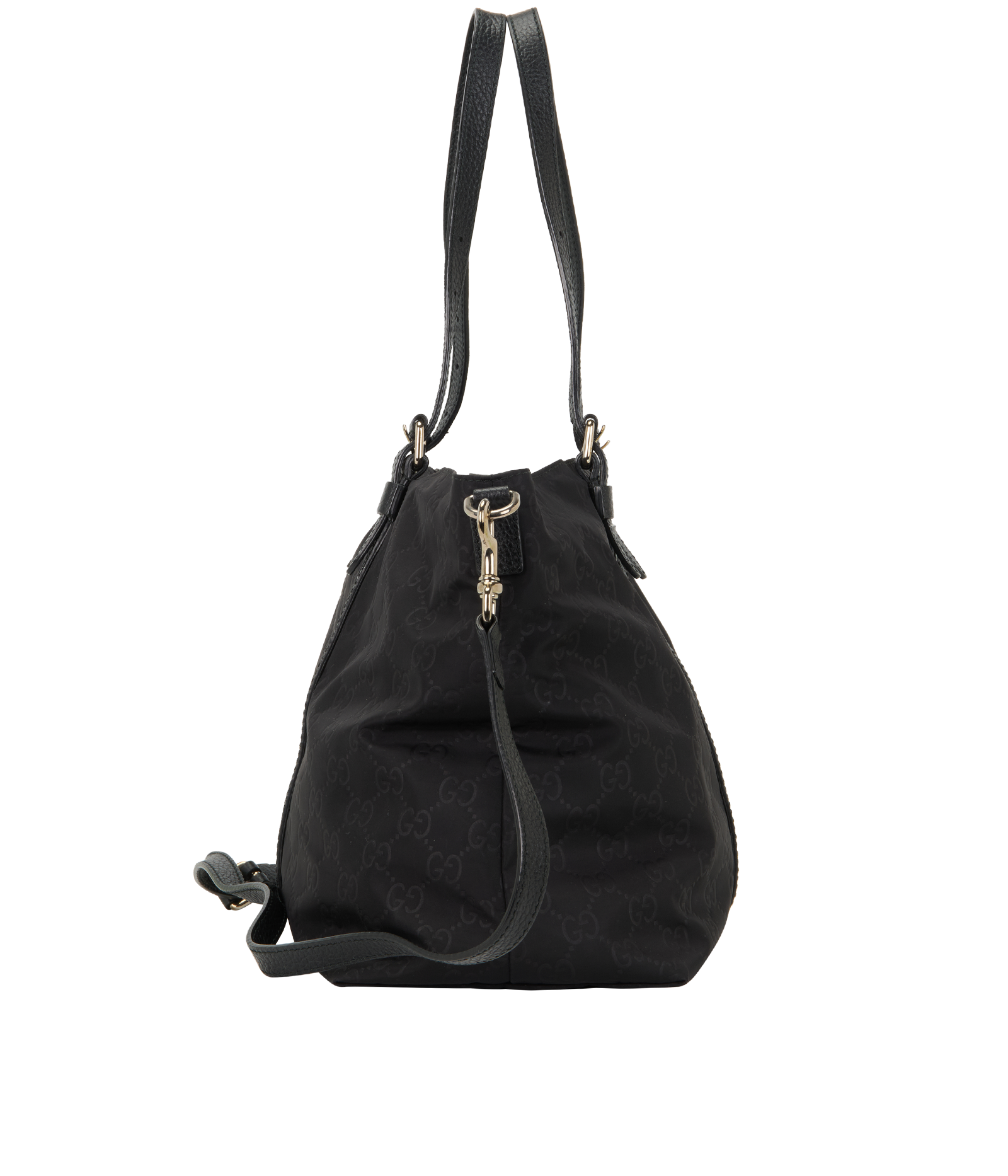 GG Vertical Tote, &pound;275, Handbags, Black, Leather/Nylon, Side view